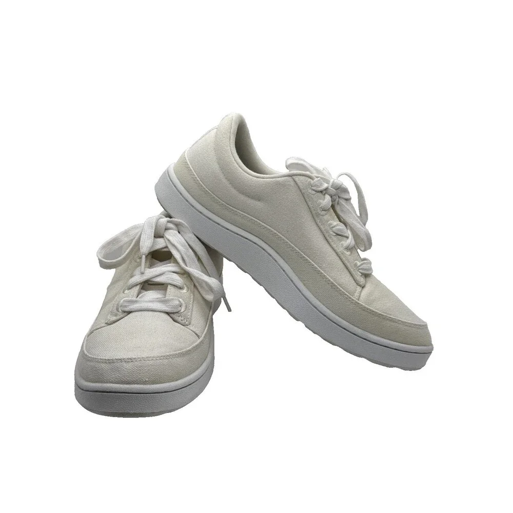 Allbirds Women's Lace Up Canvas Pacers Sneakers Shoes Casual Off White Size 8 - Picture 1 of 13